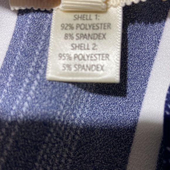 Monteau Navy and White Horizontal Strip Jump Suite NWT. Small - Picture 9 of 11